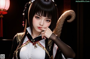 A woman in a kimono and stockings is posing for a picture.